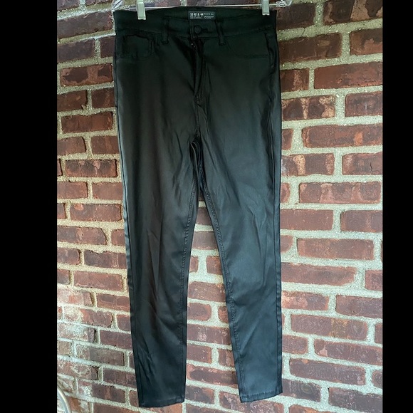 Womens Primark Sz 8 Black Faux Leather 